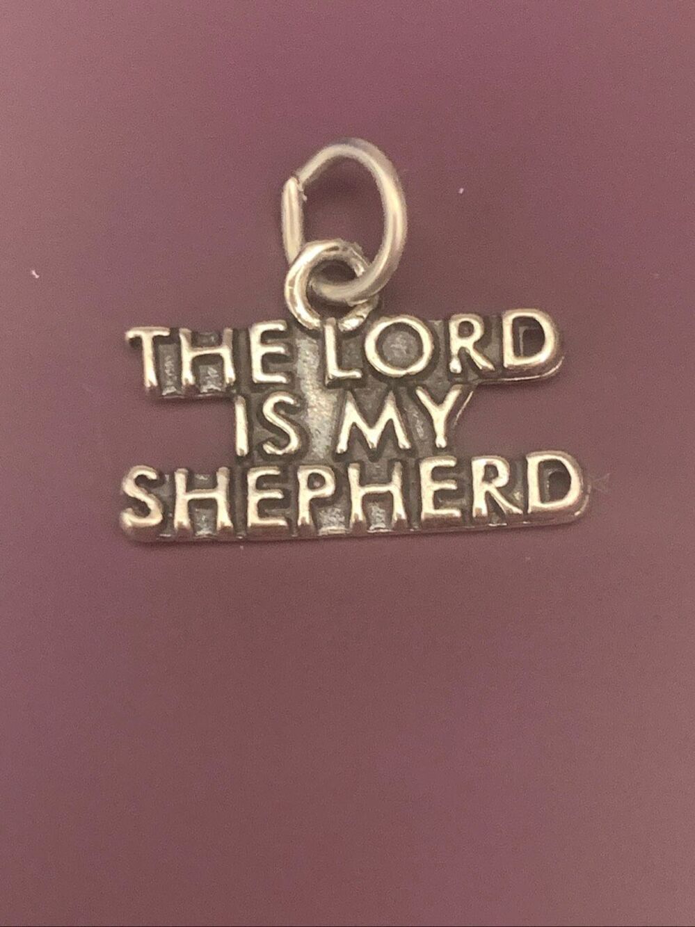 .925 The Lord is My Shepherd Sterling Silver Jewelry Charm #faith